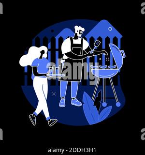 Backyard party abstract concept vector illustration Stock Vector Image ...