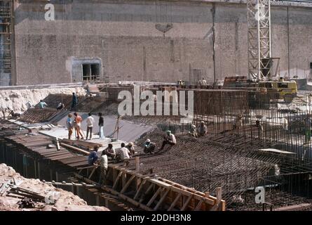 Dubai UAE Dubai Dry Dock Construction Reinforcement Stock Photo