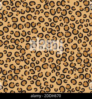 Leopard Spots Animal Skin Seamless Repeating Pattern Background Vector Illustration Stock Vector