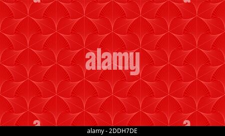 Red seamless geometric pattern. Abstract zentangle background for wallpaper, texture, fabric and other designs. 8K Resolution. Zentangle. Vector. Stock Vector