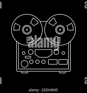 reel recorder vector illustration lining draw  front view Stock Photo