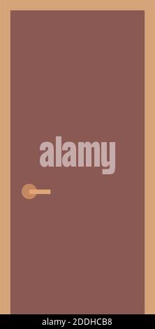 Isolated brown door delivery fast icon- Vector Stock Vector