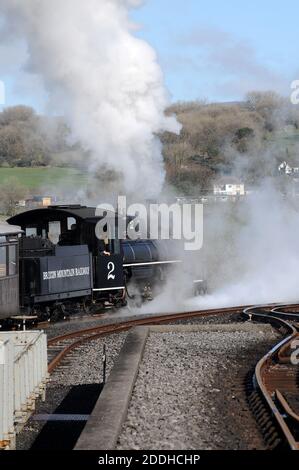 A Steam Locomotive At A Shunting Yard In Nevada Stock Photo - Alamy