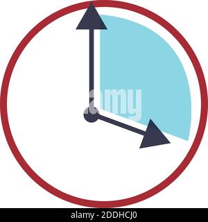 Isolated small clock delivery fast icon- Vector Stock Vector