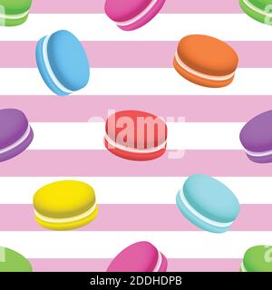 Colorful macaron seamless pattern. Stock Vector
