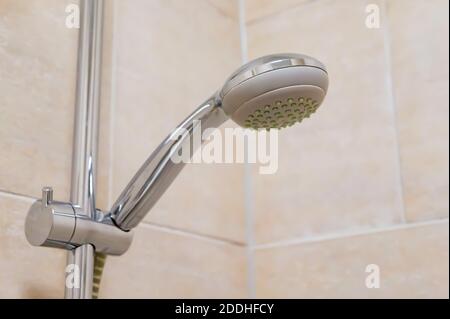 Modern luxury shower cabin with fixed sprinkler Stock Photo