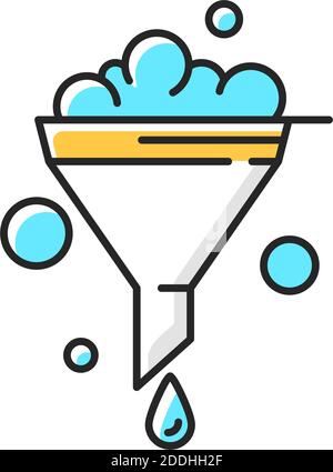 Funnel RGB color icon Stock Vector