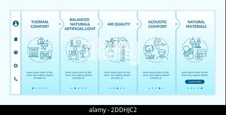 Ergonomic house design onboarding vector template Stock Vector