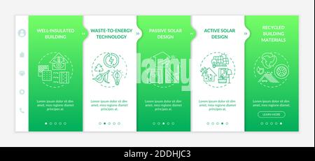 Sustainable architecture onboarding vector template Stock Vector