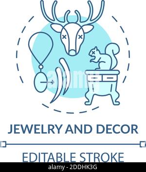 Jewelry and decor turquoise concept icon Stock Vector