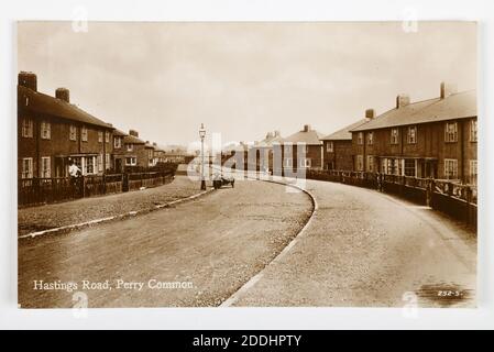 Postcard - Hastings Road, Perry Common, Birmingham, 1930-40 ...