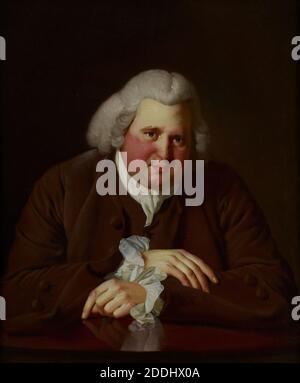 Portrait of Erasmus Darwin (1731-1802), 1770 Joseph Wright of Derby, 18th Century, Oil Painting, Science and Industry, Lunar Society, Portrait, Male Stock Photo