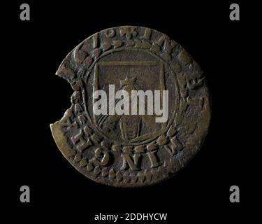 17th Century Birmingham Halfpenny Token,1600-1669, Numismatics, Coin ...