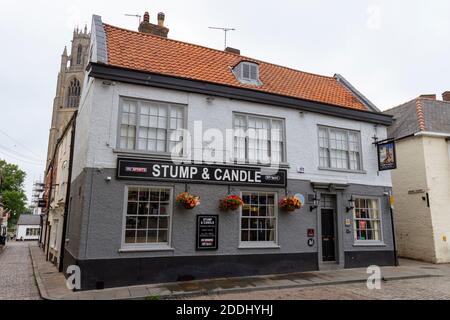 The Stump & Candle public house on Market Place in Boston, Lincolnshire, UK. Stock Photo