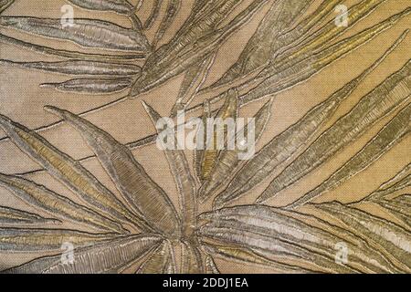 Classic Wallpaper With Seamless Vintage Flower Pattern Stock Photo