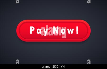 Pay now button. E-commerce concept. Payment online. Vector on isolated background. EPS 10 Stock Vector