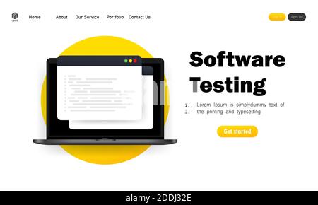 Software testing abstract concept vector illustration. IT software ...