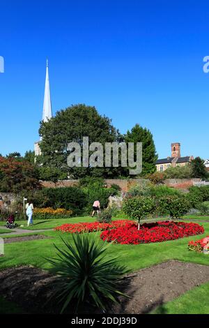 Summer view of the Rose Gardens, Hemel Hempstead town, Hertfordshire County, England Stock Photo