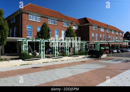 Town centre square, Welwyn Garden City, Hertfordshire, England Stock Photo