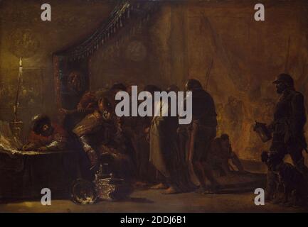 Christ Before Caiaphas, 1640-1645 By Leonard Bramer, Oil Painting, Religion, Christian, Jesus Stock Photo