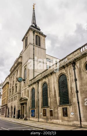 St Margaret Lothbury by Christopher Wren in the City of London. Stock Photo