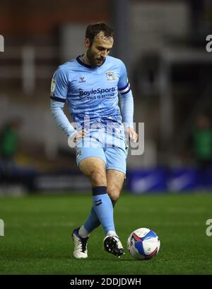 Coventry City's Liam Kelly during the Sky Bet Championship match at St Andrews Trillion Trophy Stadium, Birmingham. Stock Photo