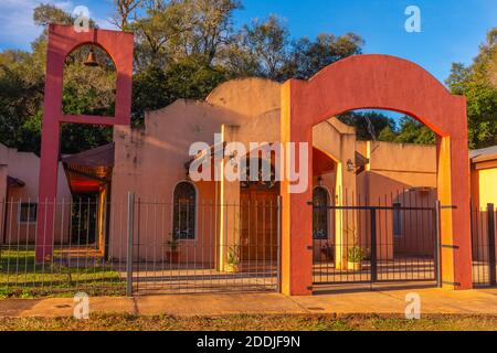 Village church near the ruins of the Jesuit Mission Nuestra Señora de Loreto, Loreto, Province Misiones, Argentina, Latin America Stock Photo