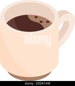 coffee cup brewing isometric icon design vector illustration Stock Vector