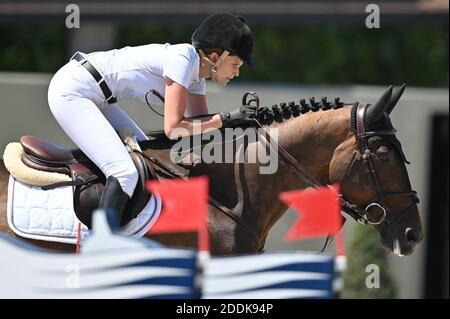 Athina Onassis competes the 6th Longines Paris Eiffel Jumping on July 5, 2019 in Paris, France. Photo by Laurent Zabulon/ABACAPRESS.COM Stock Photo