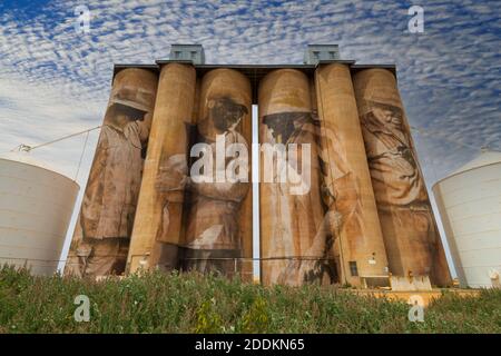 Silo Art Trail at Brim in Country Victoria, Australia Stock Photo