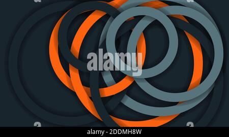 vector background with stacked circle lines. design illustration Stock Vector