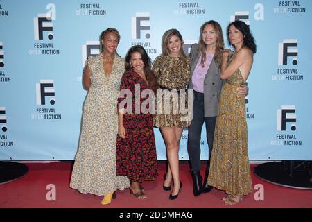 Naima Rodric, Marthe Fieschi, Jennifer Dubourg-Bracconi, Melanie Maudran and Maelle Mietton attending a Photocall as part of the 21st Festival of TV Fiction at La Rochelle, France on September 14, 2019. Photo by Aurore Marechal/ABACAPRESS.COM Stock Photo