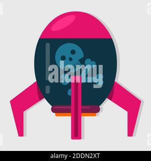 nuke bomb vector illustration in flat style Stock Vector