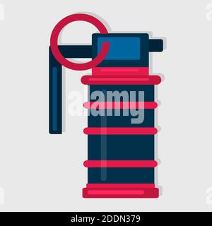 smoke bomb vector illustration in flat style Stock Vector