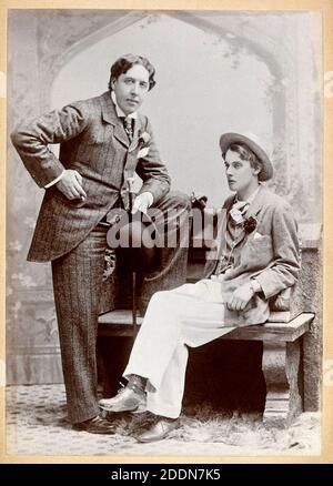 Oscar Wilde and Bosie 1893 portrait of the Irish dramatist and wit with ...