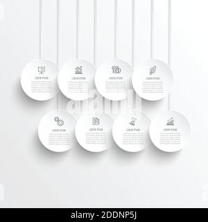 Vector infographic numbered process chart template. Three steps Stock ...