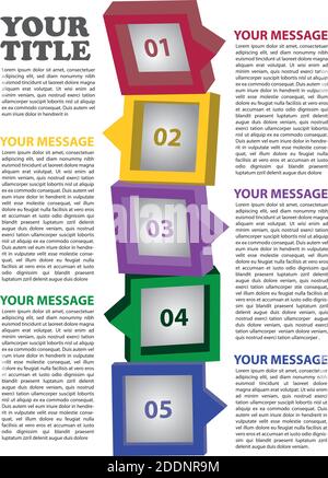 3D boxes layout with area for own copy. Vector illustration. Stock Vector