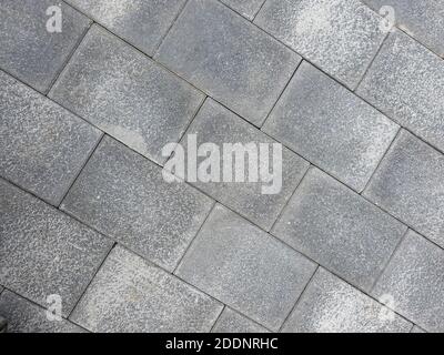Grey brick wall texture background. Tiled. Gray wall from bricks background. Stock Photo