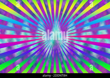 An abstract psychedelic burst background image. Stock Photo