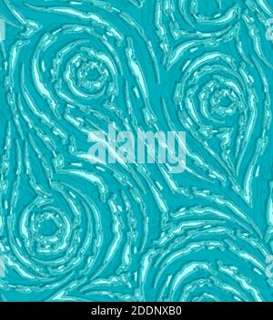 Vector seamless pattern in blue and turquoise colors. Torn stripes and circles turquoise color texture for paper fabric decoration Stock Vector