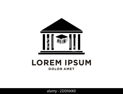 University Icon Isolated on White Background Stock Vector