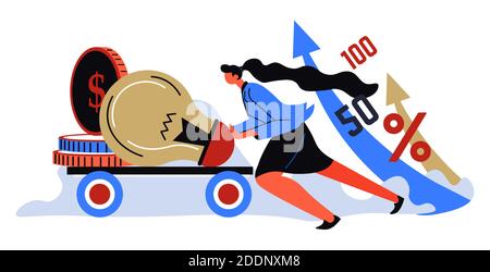 Business idea and achievement of results vector Stock Vector