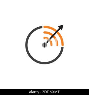 Wi-fi icon with arrow Stock Vector