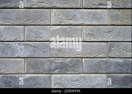 pattern of decorative gray slate stone wall surface as a background Stock Photo