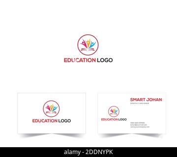 Education Logo Template. Swoosh modern education logo Stock Vector