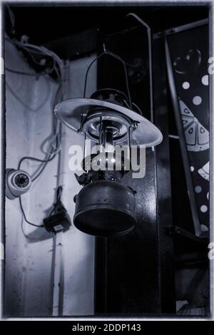 An old vintage kerosene lamp. Stock Photo