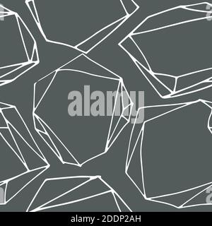 Abstract geometrical shapes, hexagons and lines Stock Vector