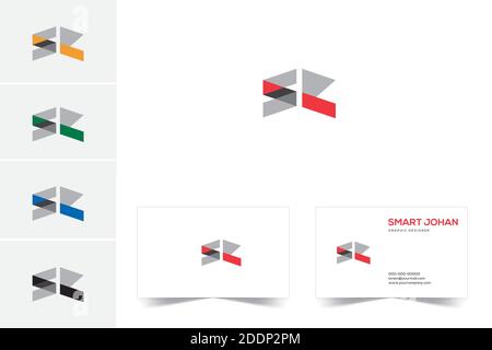 SR Letter Logo Design with Creative Modern Trendy Typography. Stock Vector