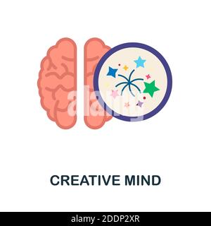 Creative Mind icon. Simple element from personality collection. Creative Creative Mind icon for web design, templates, infographics and more Stock Vector