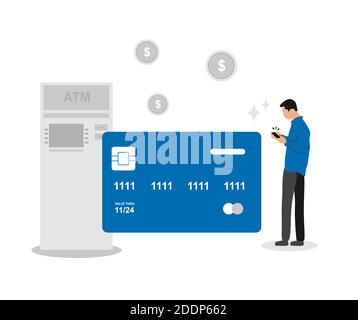 designs about people with account cards Stock Vector